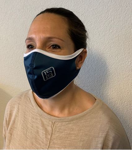 Bild von Gesichtsmaske Polyester blau